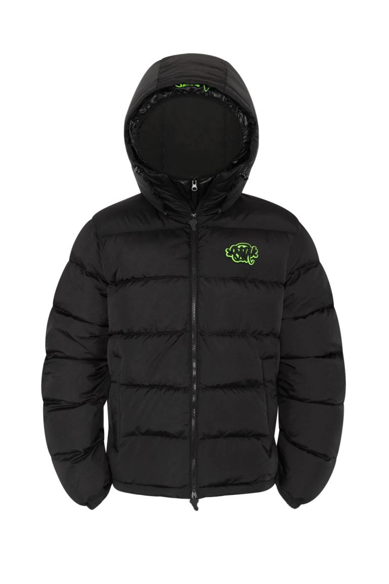 Syna Reversible Puffer Jacket Black Neon Green Syna World