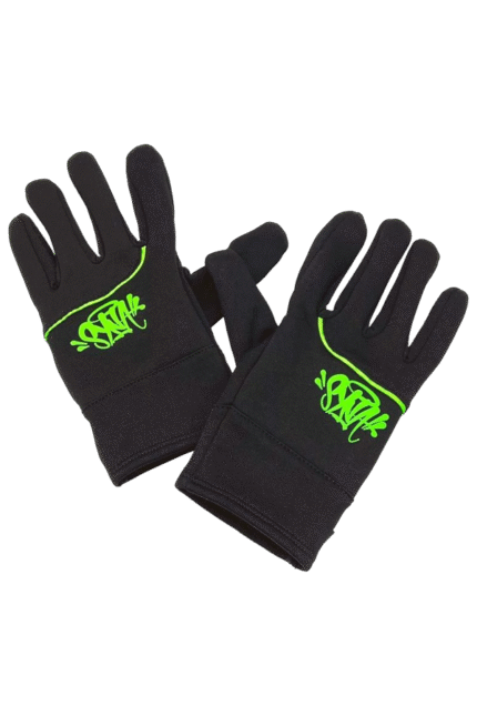 syna gloves balck and neon green