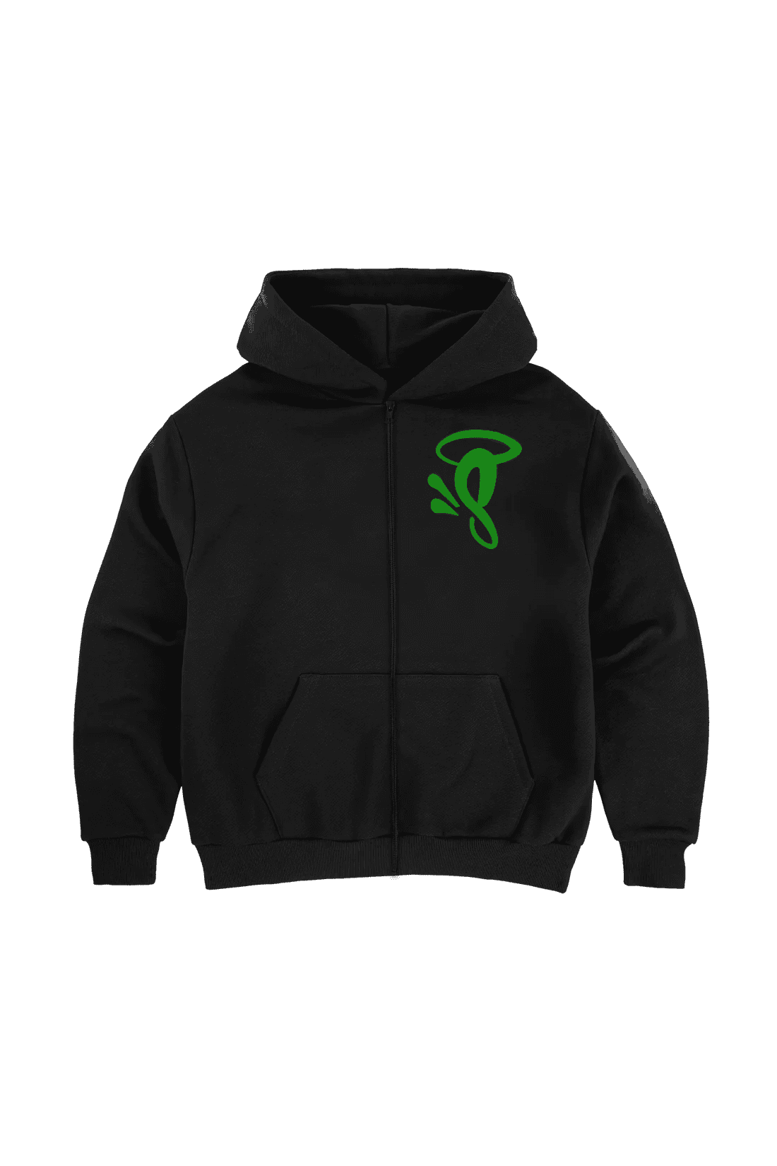 black zip up hoodie